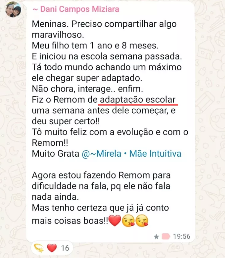 Depoimento - Adaptação escolar