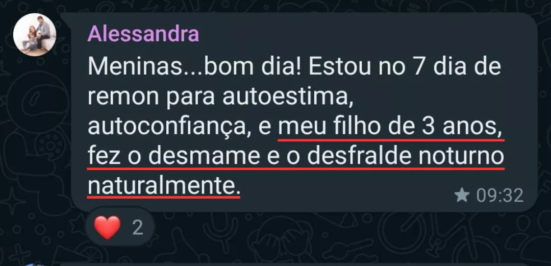Depoimento - Desmame e desfralde